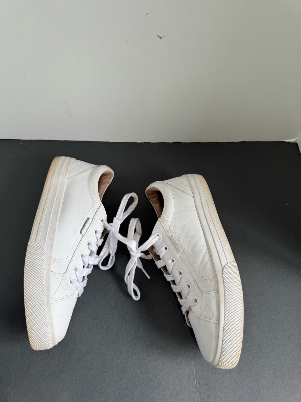 Taos Plim Soul Lux sneakers in white leather, zigzag stitching. Size 8 - Picture 6 of 12